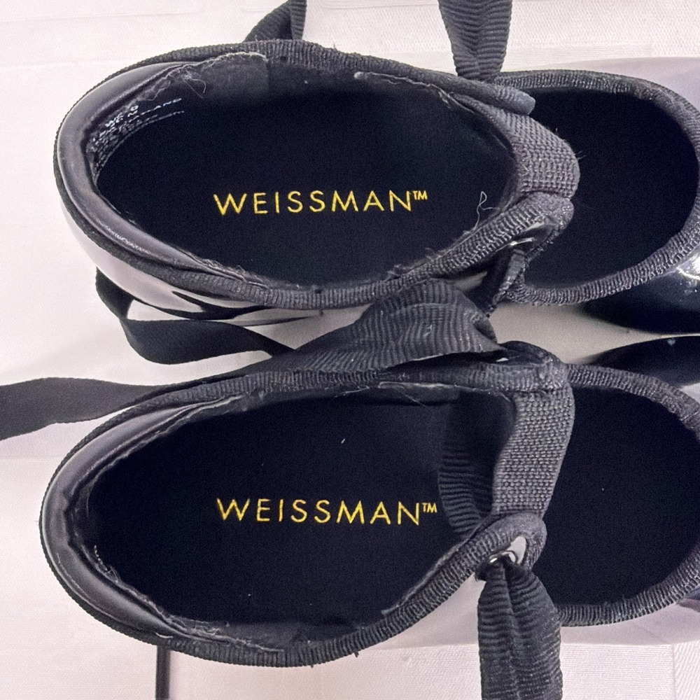 Weissman Ribbonette Tap Shoes - Girls size 8.5 Black - Picture 4 of 8